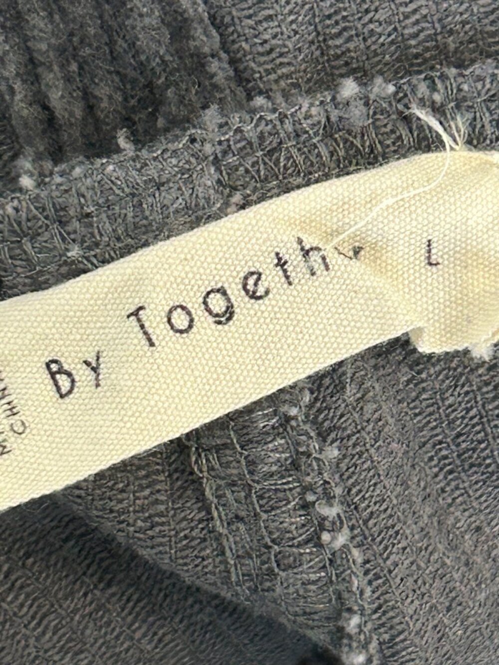 By Together Blue Wide Wale Corduroy Bib Overalls Size Large - Picture 5 of 11